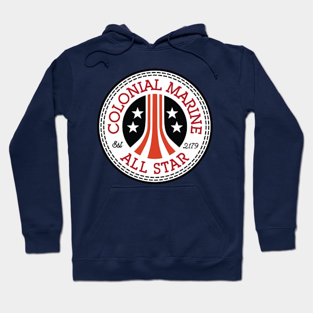 Colonial Marine Alien All Star Converse Logo Hoodie by Rebus28